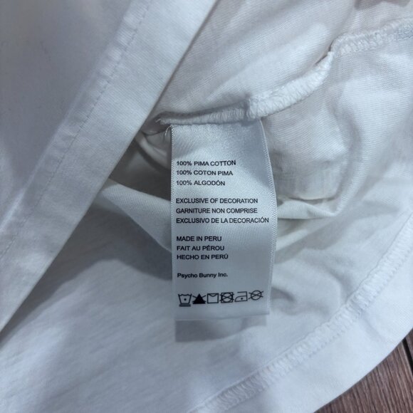 Psycho Bunny Rodman T-Shirt Men's Graphic Print Short Sleeve Size 5 Large White - Picture 8 of 11